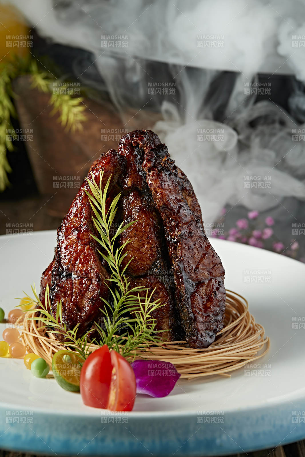 焦糖烟熏海青鱼段图片