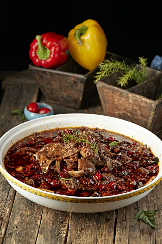 麻辣红油川香炖鹅肉图片