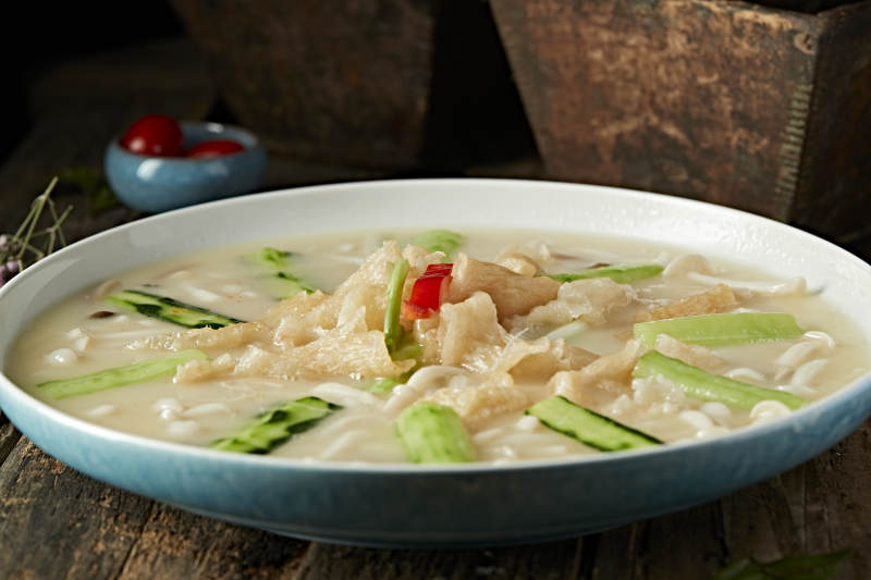 浓汤杂菌烩鱼肚图片