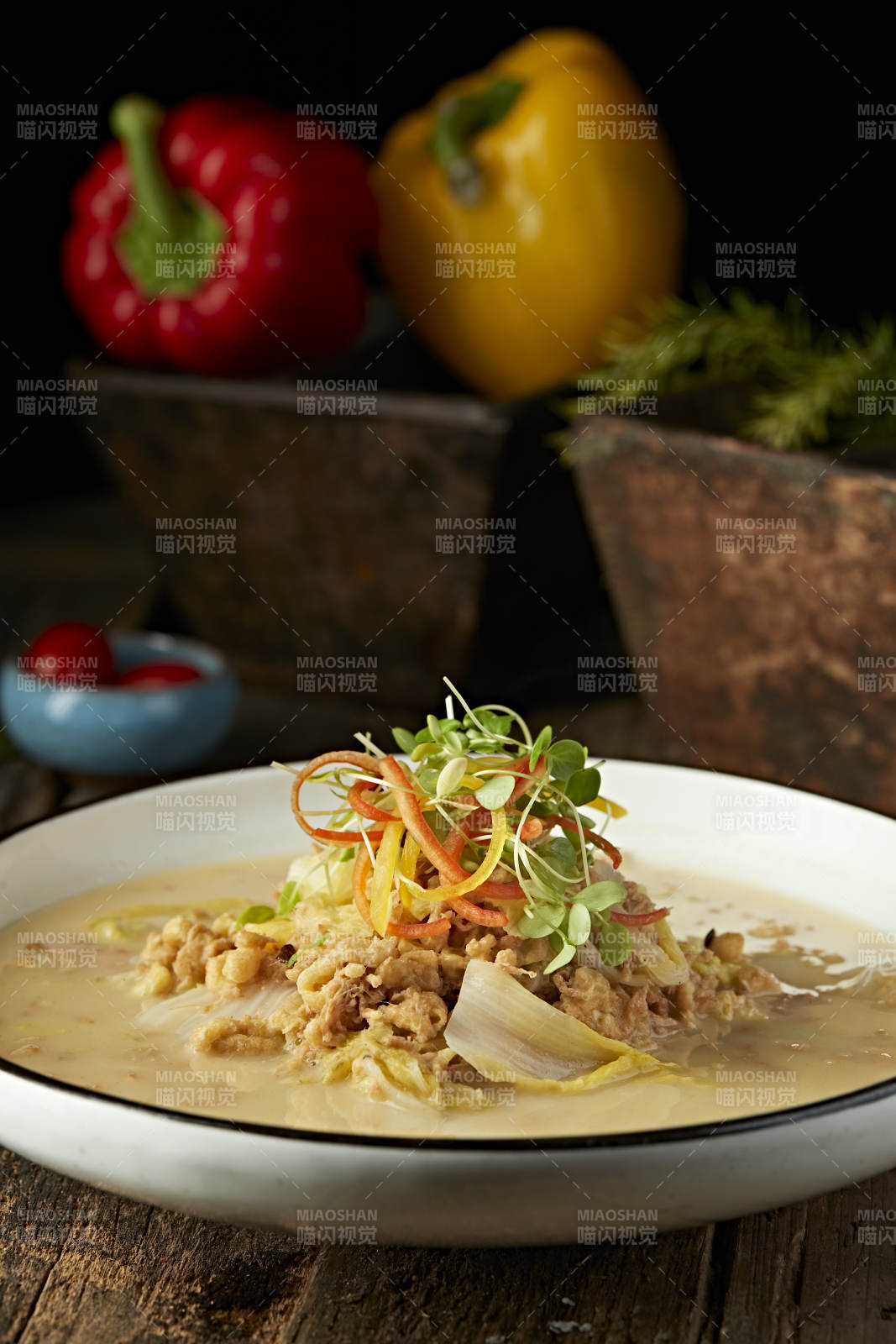 浓汤蛋花虾仁娃娃菜图片