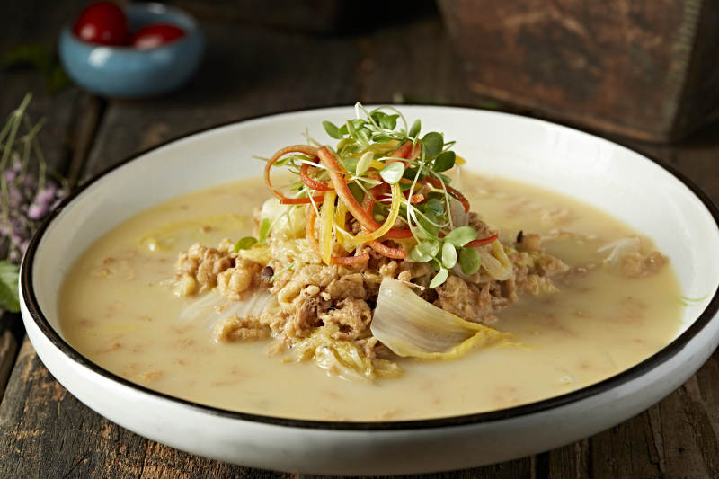 浓汤蛋花虾仁娃娃菜图片