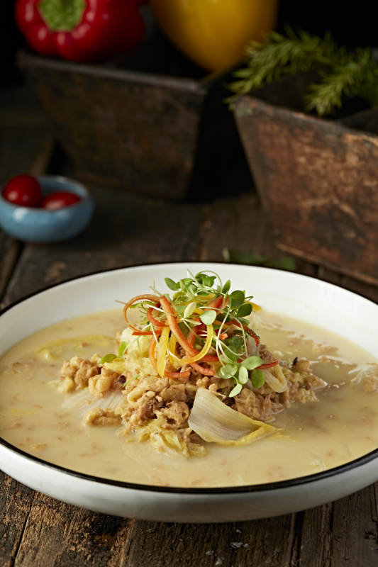 浓汤蛋花虾仁娃娃菜图片