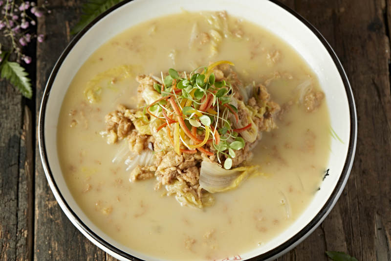 浓汤蛋花虾仁娃娃菜图片