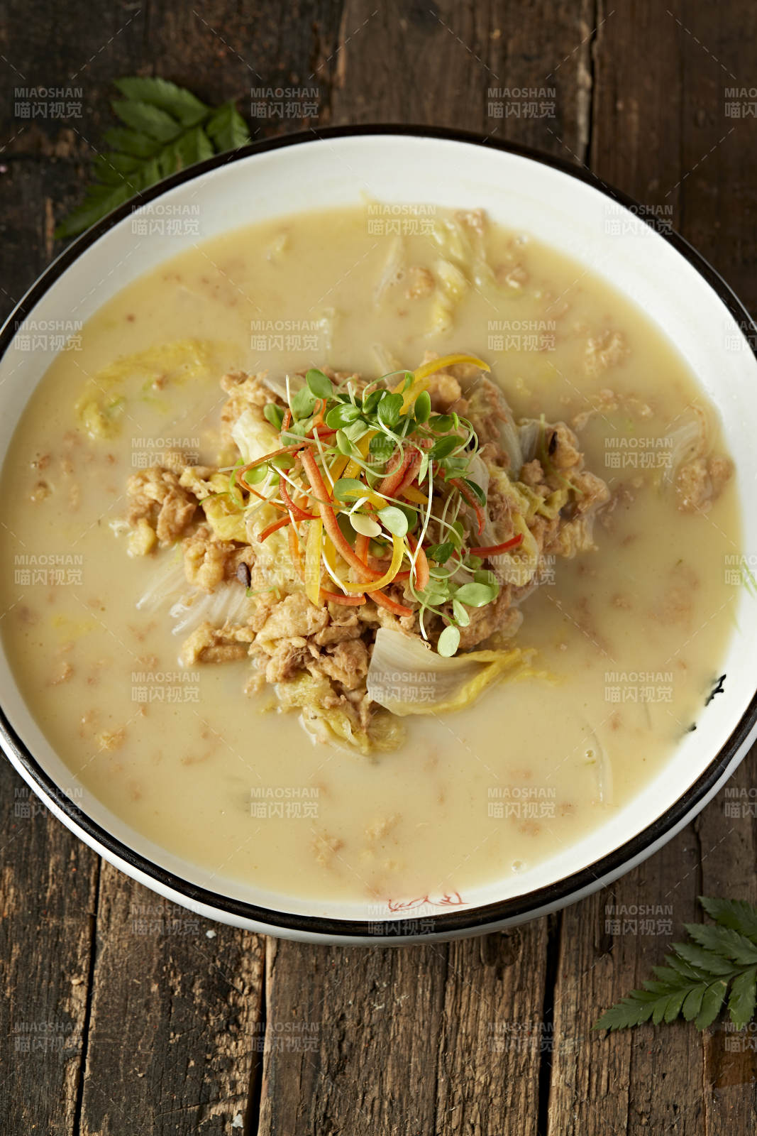 浓汤蛋花虾仁娃娃菜图片