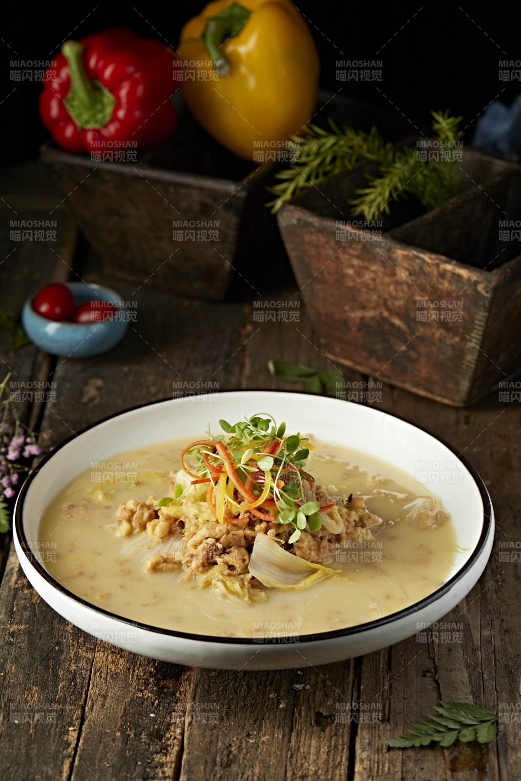 浓汤蛋花虾仁娃娃菜图片