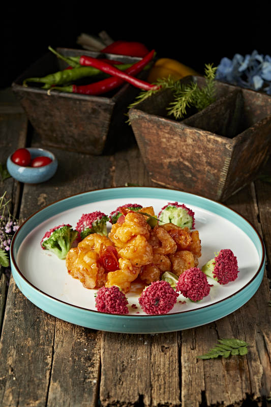 美味宫保大虾球图片