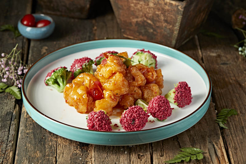 美味宫保大虾球图片