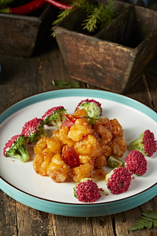 美味宫保大虾球图片