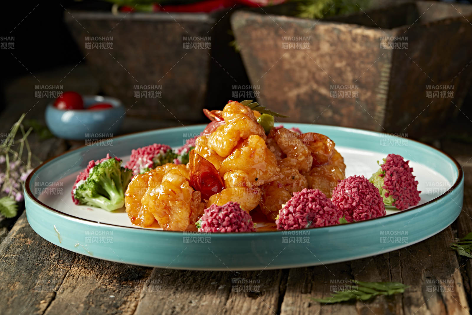 美味宫保大虾球图片