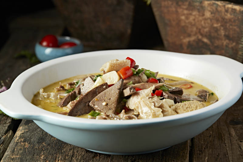 酸汤砂锅羊杂碎图片