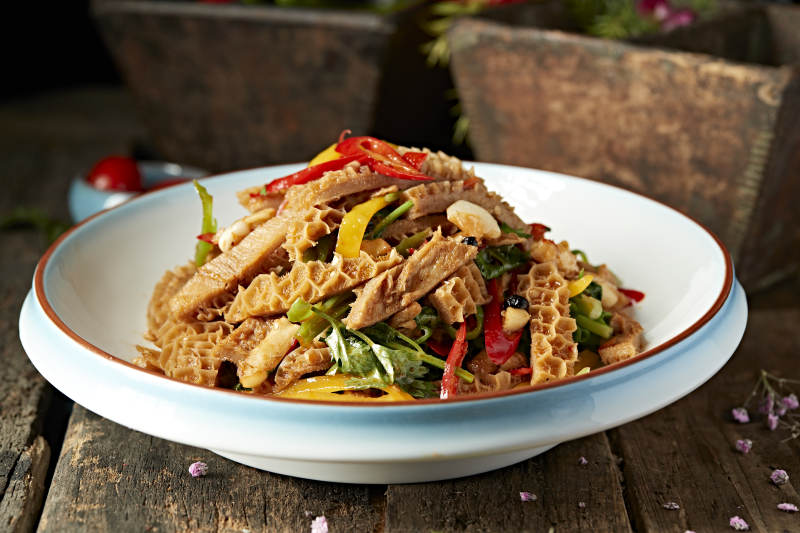 香辣彩椒蒜香金钱肚图片