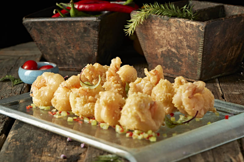 咸蛋黄焗深海大虾球图片