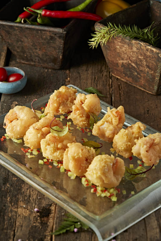 咸蛋黄焗深海大虾球图片