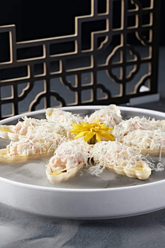 军舰水果沙拉芝士海虾仁图片