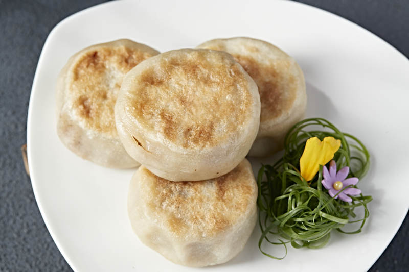 清真美食油煎羊肉馅门钉饼图片