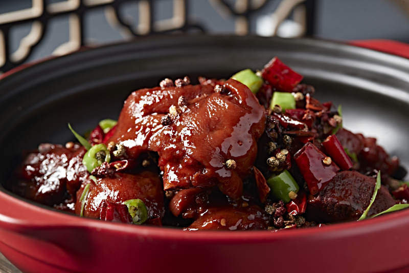砂锅红焖香辣猪蹄块图片