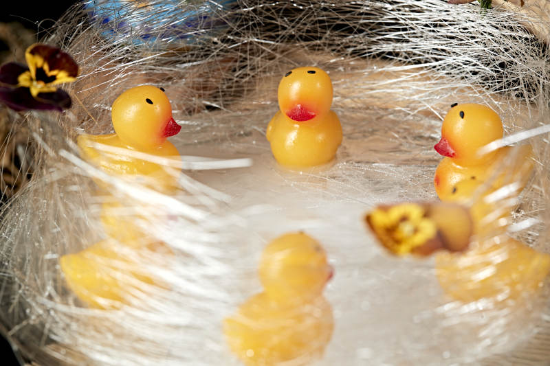 美味茶餐糖丝芒果果冻小黄鸭图片