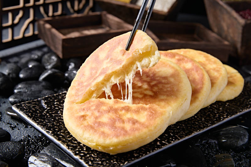 美味主食拉丝酸奶饼图片