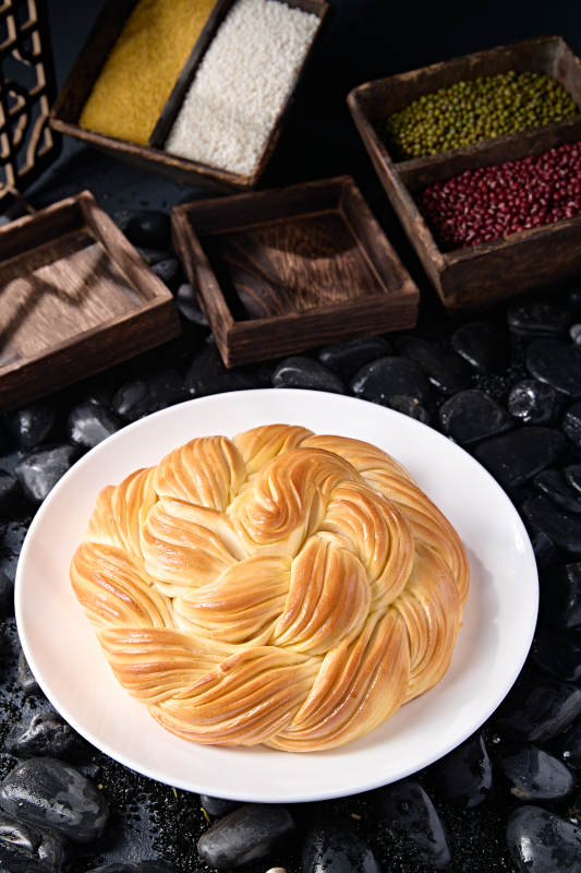 香烤开花富贵大花卷图片