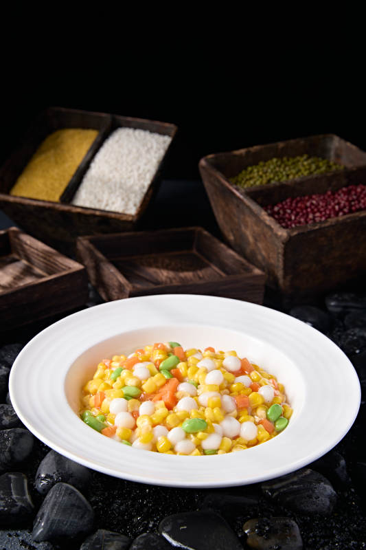 糖水青豆芋圆玉米粒胡萝卜丁图片