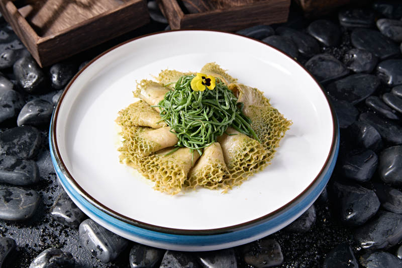 精美凉菜沙葱金钱肚图片