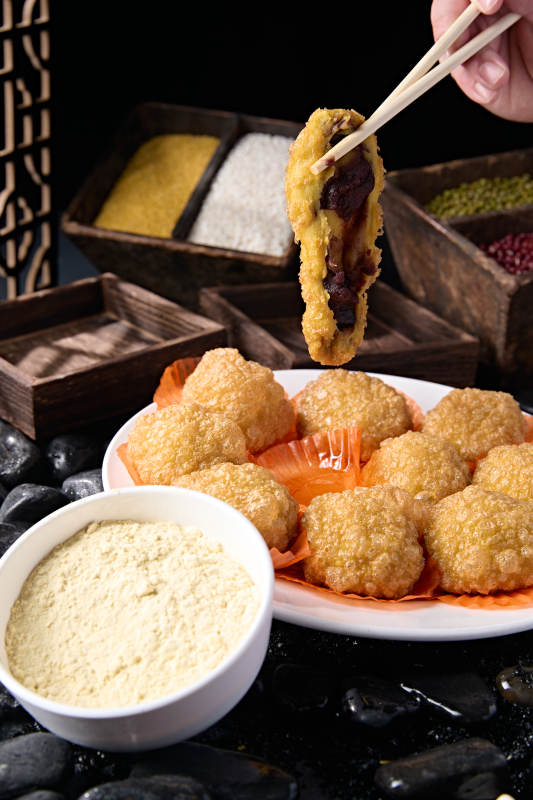 张垣坝上油炸黄糕图片