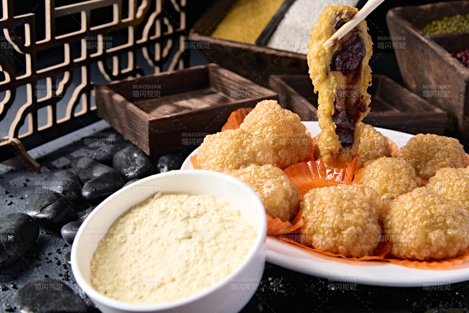 张垣坝上油炸黄糕图片