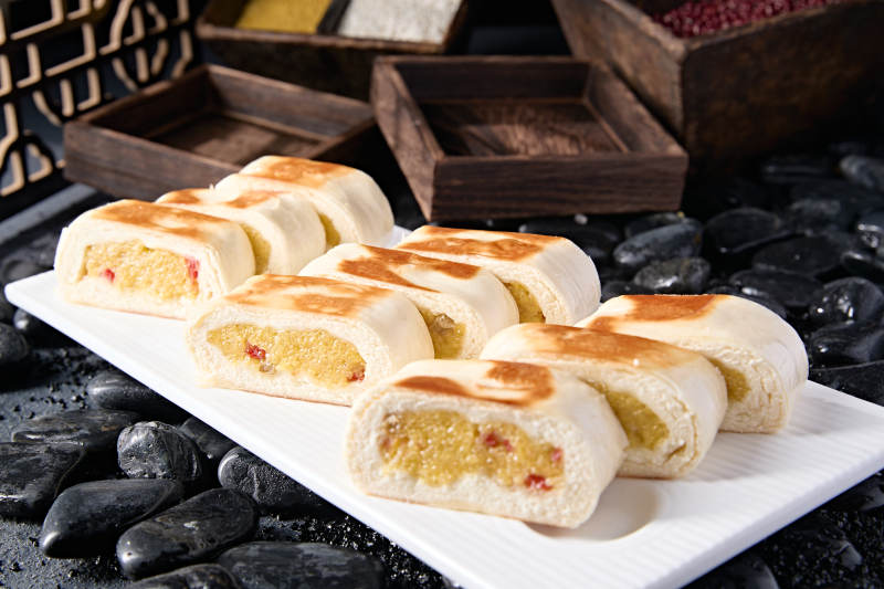香烤糯米枸杞馅料饼图片