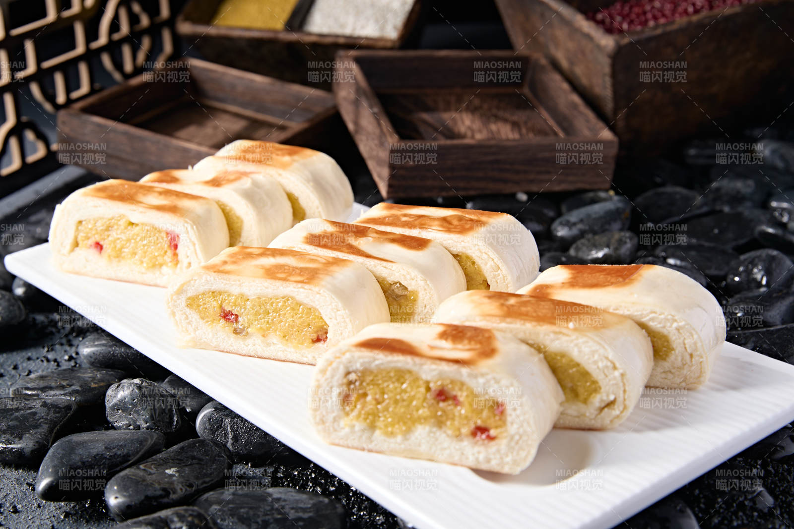 香烤糯米枸杞馅料饼图片