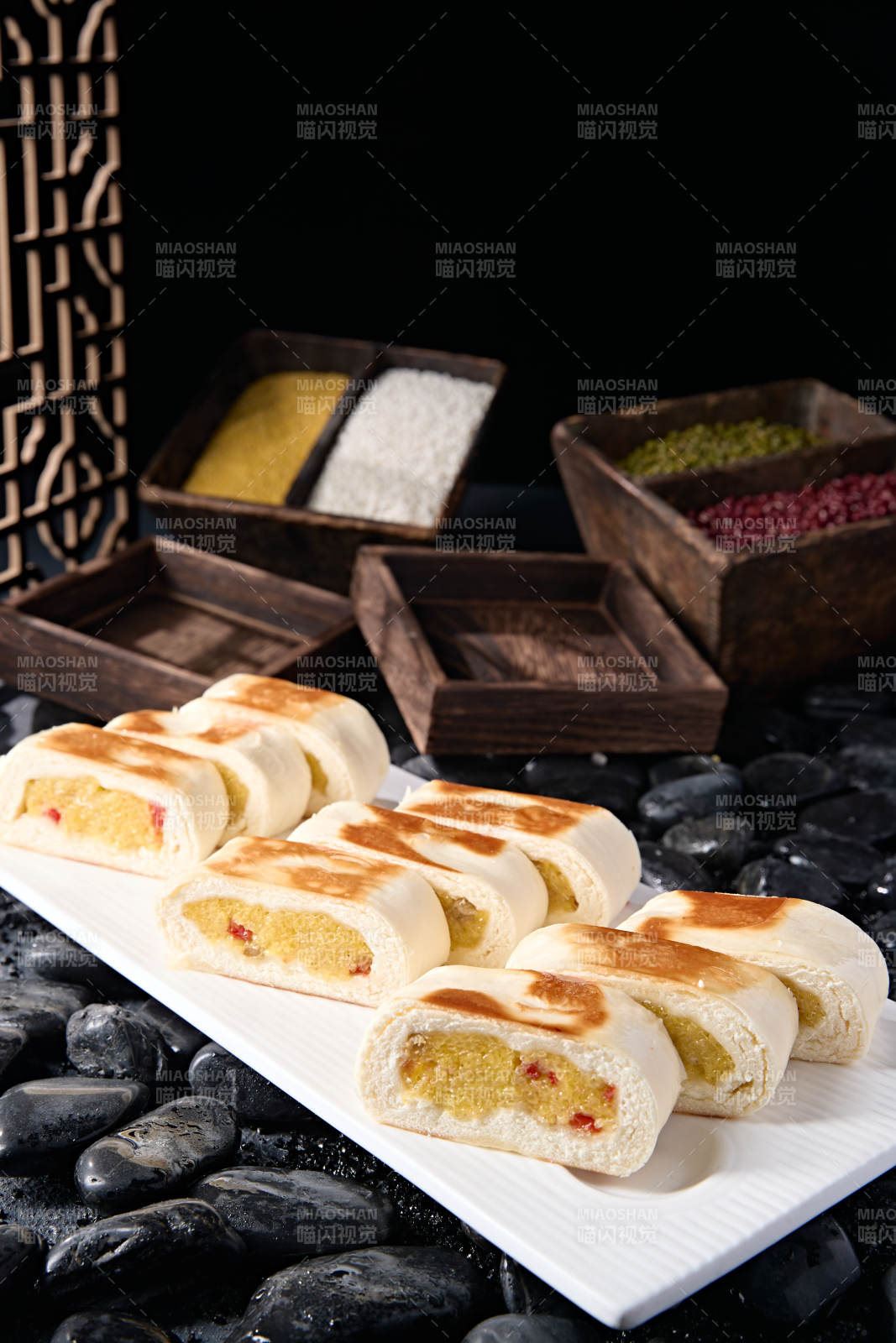 香烤糯米枸杞馅料饼图片