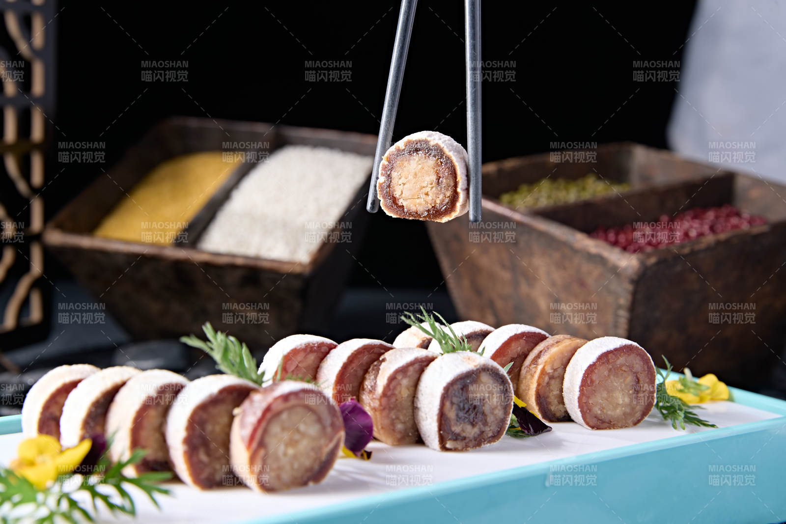 精美凉菜柿饼子核桃仁卷图片