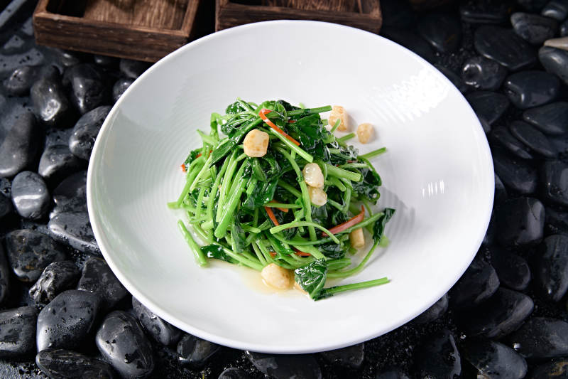 彩椒蒜香鸡毛菜西洋菜图片