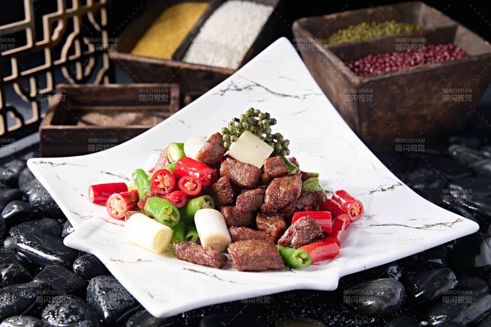 杭椒爆黑椒牛肉图片