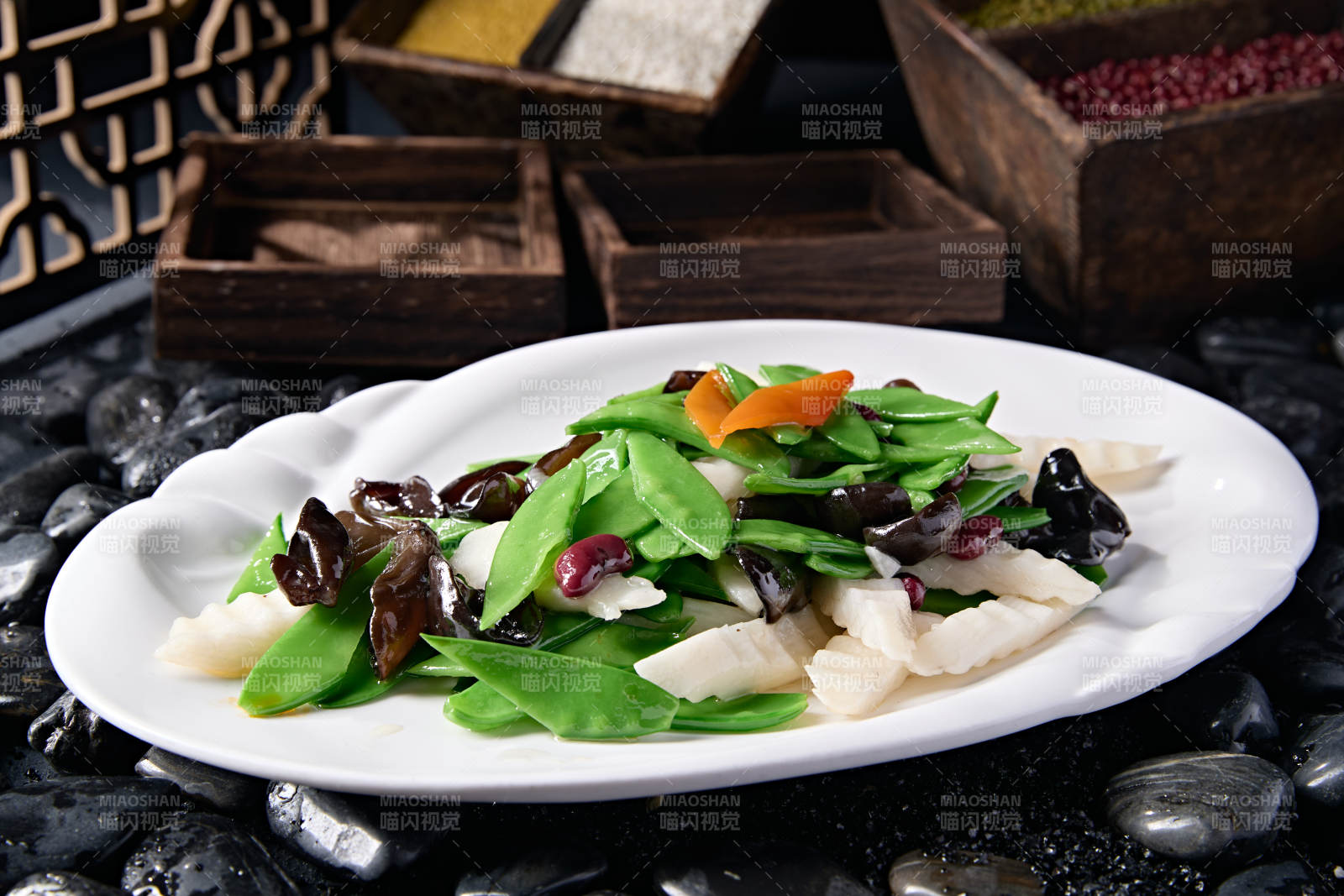 粤菜小炒荷塘月色图片