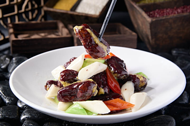 糖焗彩椒乳瓜山药小米新疆蜜枣图片