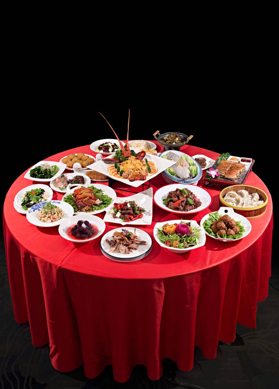 一桌高档酒店婚宴酒席图片