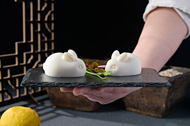 小白兔形状摇摇奶冻图片