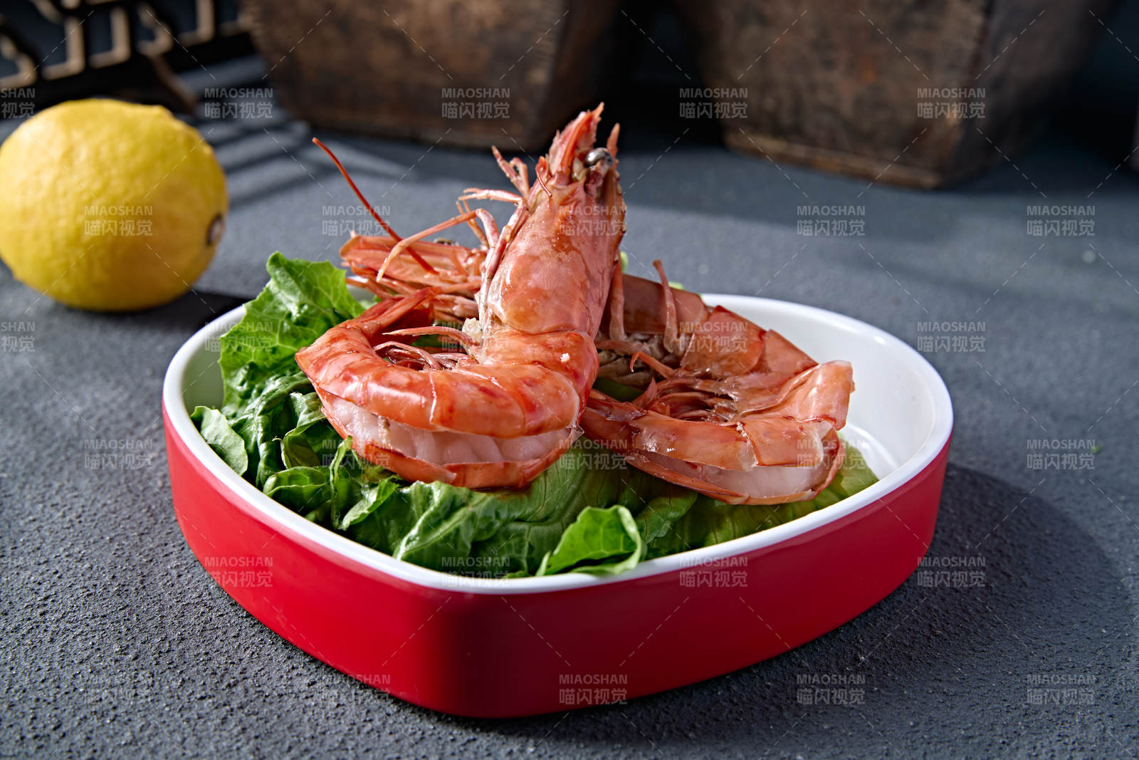 火锅食材鲜阿根廷红虾图片