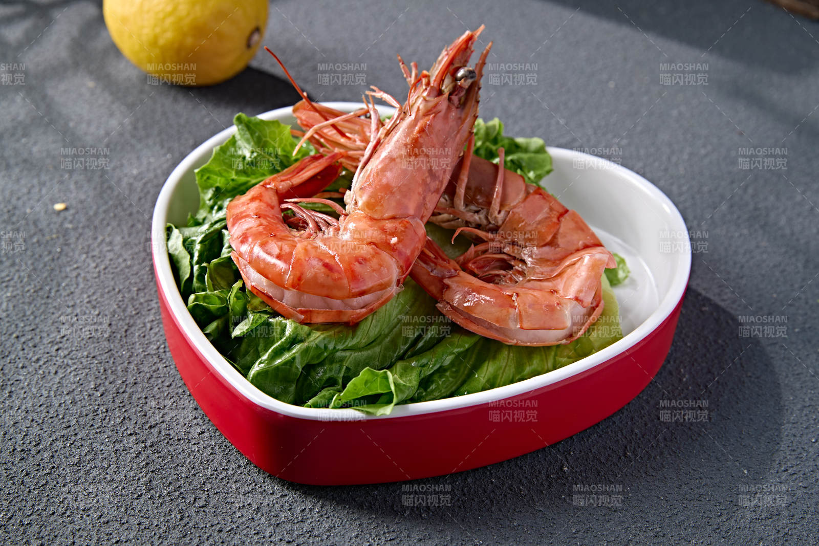 火锅食材鲜阿根廷红虾图片