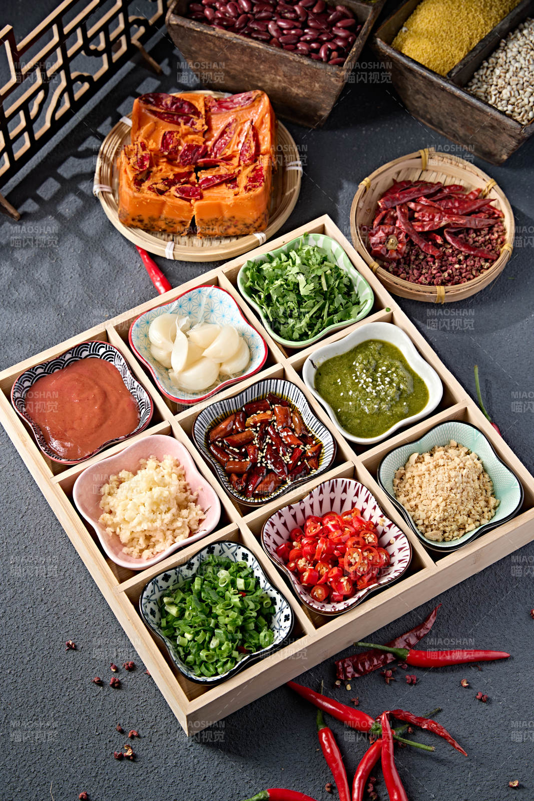 老北京涮肉蘸料小料熬料组合图片