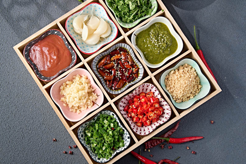 老北京涮肉蘸料小料熬料组合图片