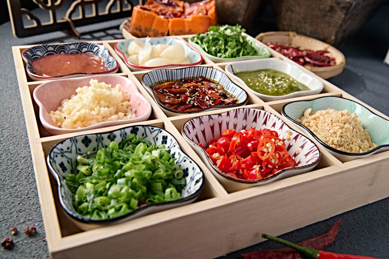 老北京涮肉蘸料小料熬料组合图片