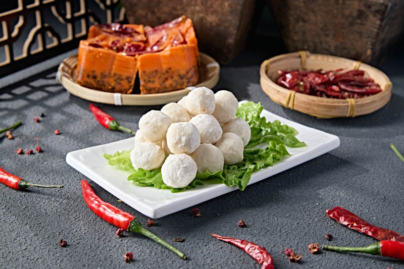 传统火锅食材美味鱼丸图片
