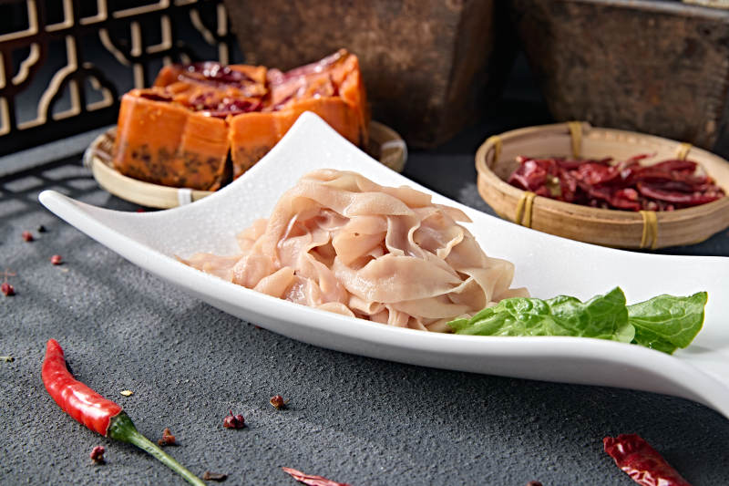 火锅食材美味鲜嫩鸭肠图片