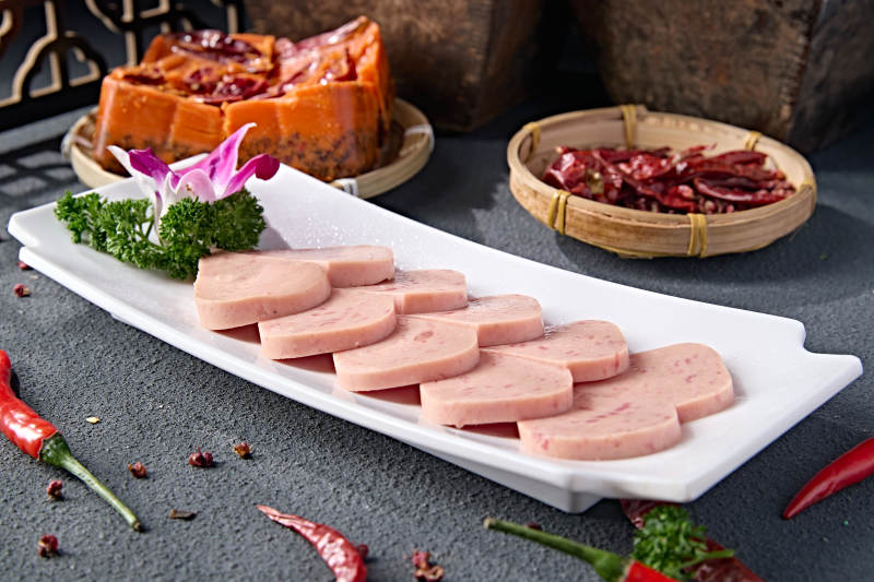 涮品食材罐头午餐肉图片