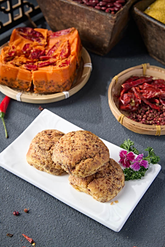 芝麻红糖棋子烧饼图片