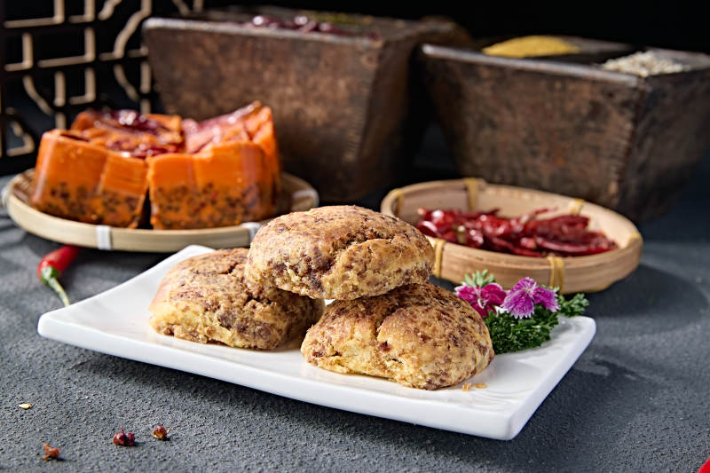 芝麻红糖棋子烧饼图片