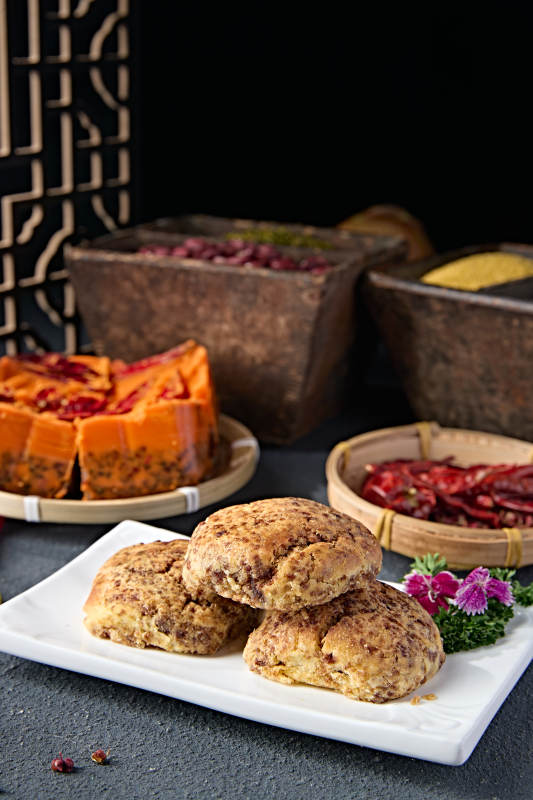 芝麻红糖棋子烧饼图片