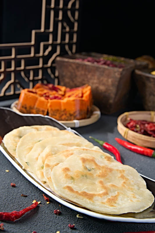 美味面食香香煎葱油饼图片