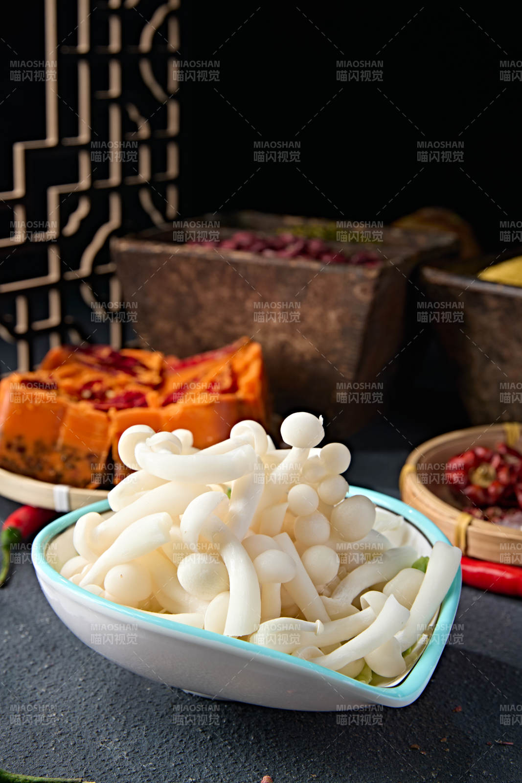 新鲜火锅配菜白玉海鲜菇图片